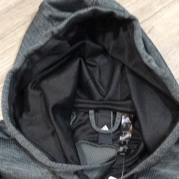 Adidas NWT Bos Matrix TI Heather Gray Insignia Hooded Pull-Over size M - Picture 6 of 11